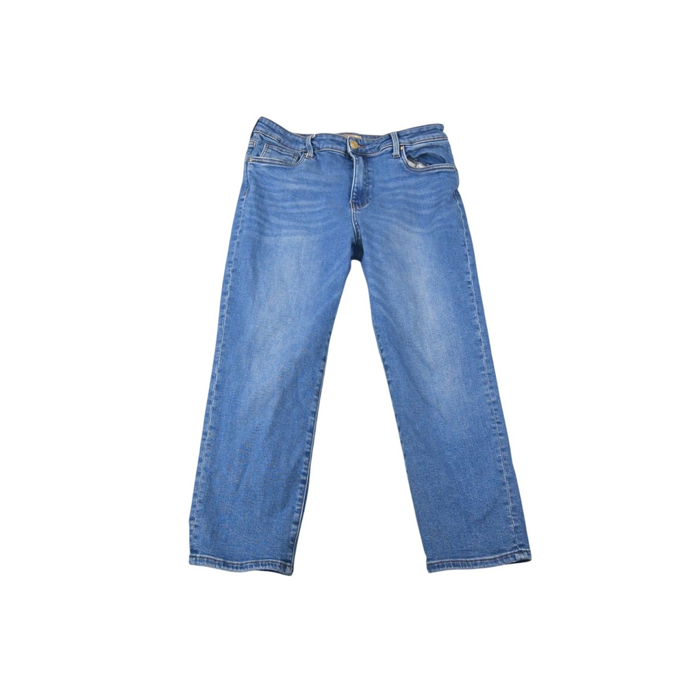 Kut from the Kloth Jeans Womens 12 Blue Catherine Crop Straight Leg